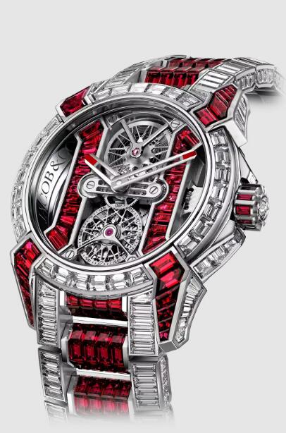 Review Jacob & Co epic x tourbillon baguette DIAMONDS & RUBIES EX510.30.BD.BR.A30BC Replica watch